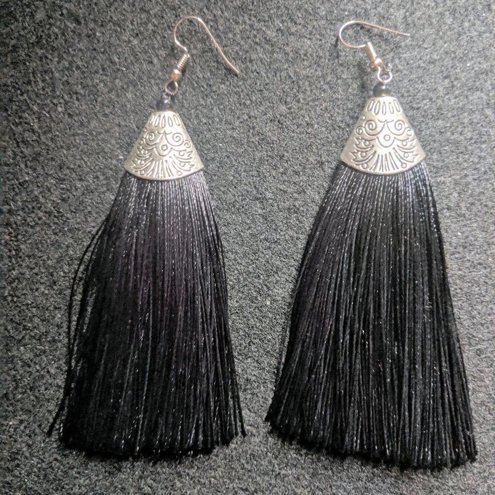 Handcrafted fringe earrings